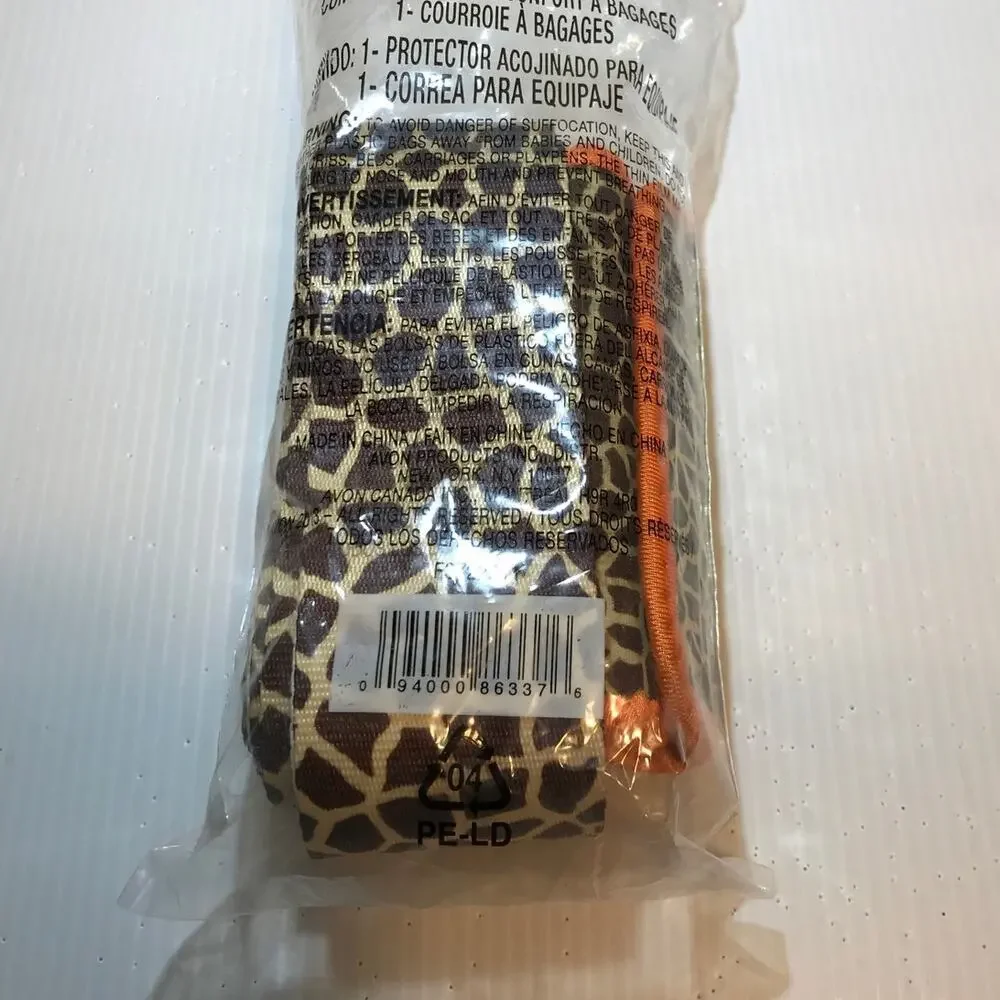 NWT Vintage Avon Giraffe Theme Luggage Handle Grip & Strap